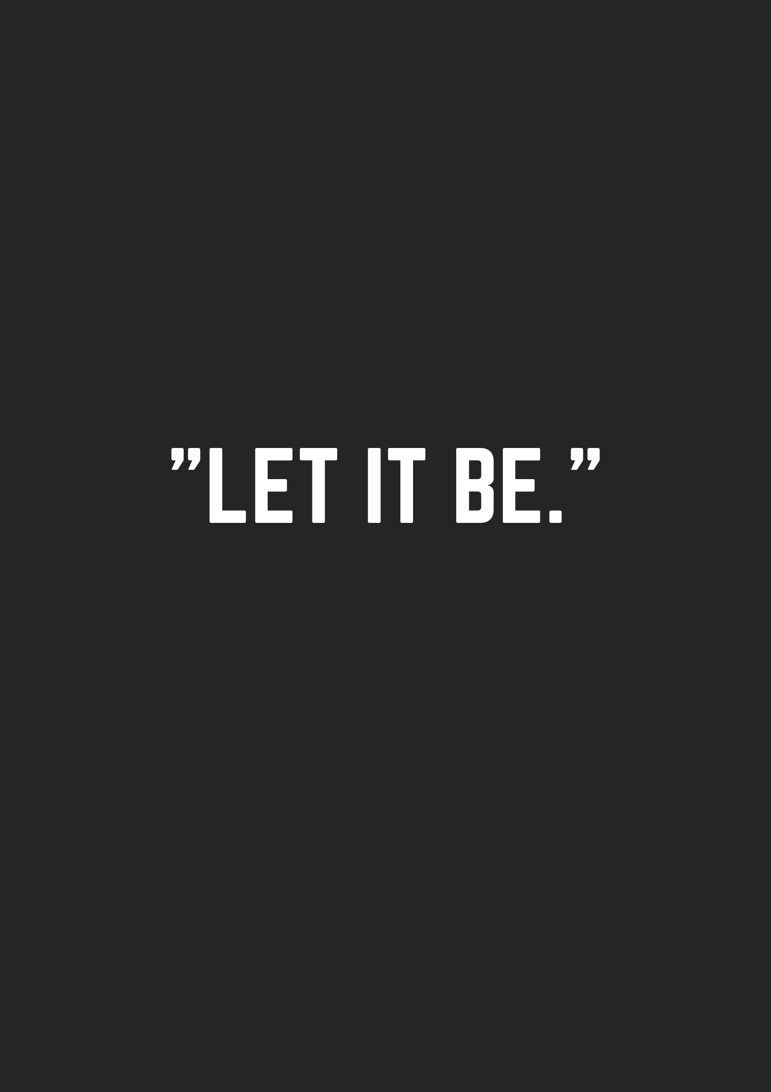 let it be - museuly